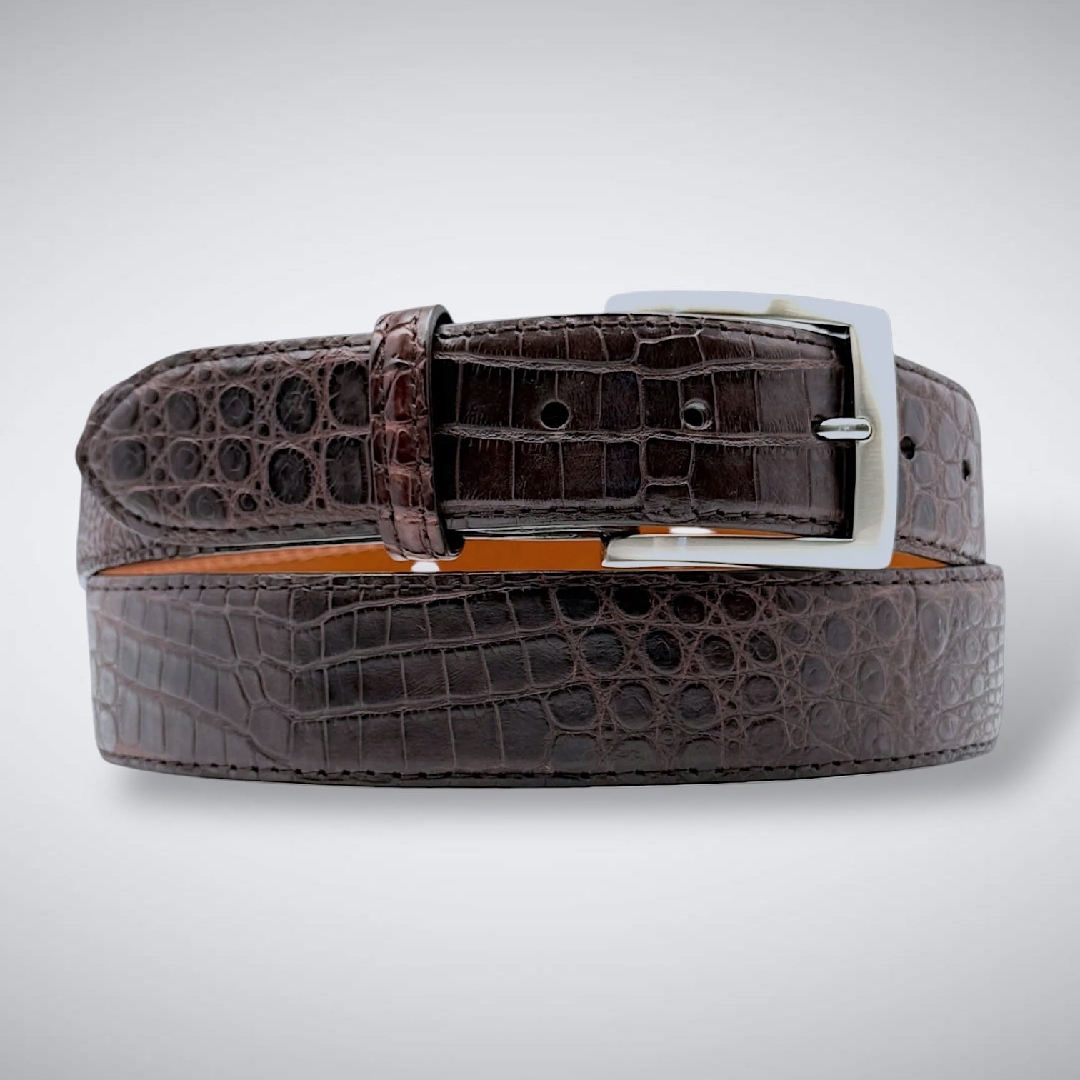 Argentine Caiman Belt: Brown