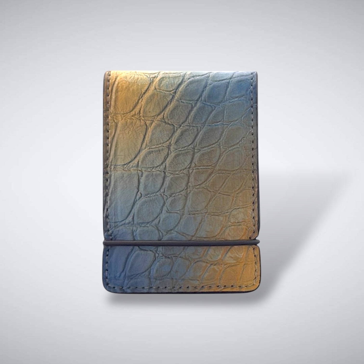 Alligator Cash Cover: Dune Smoke with Hand Dyed Chèvre Liner