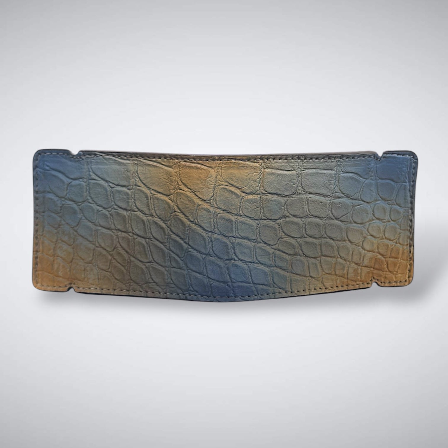 Alligator Cash Cover: Dune Smoke with Hand Dyed Chèvre Liner