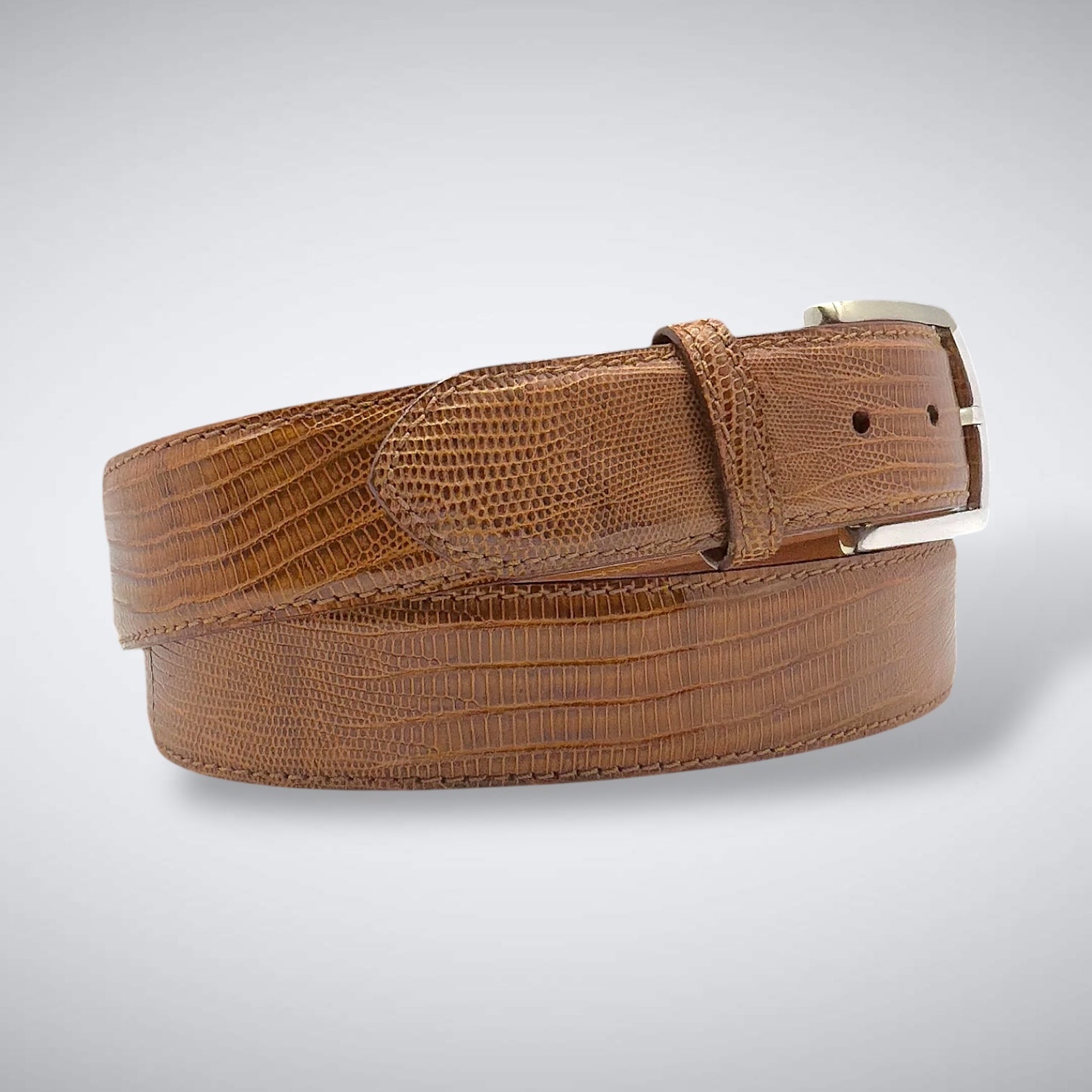Lizard Belt — Light Cognac