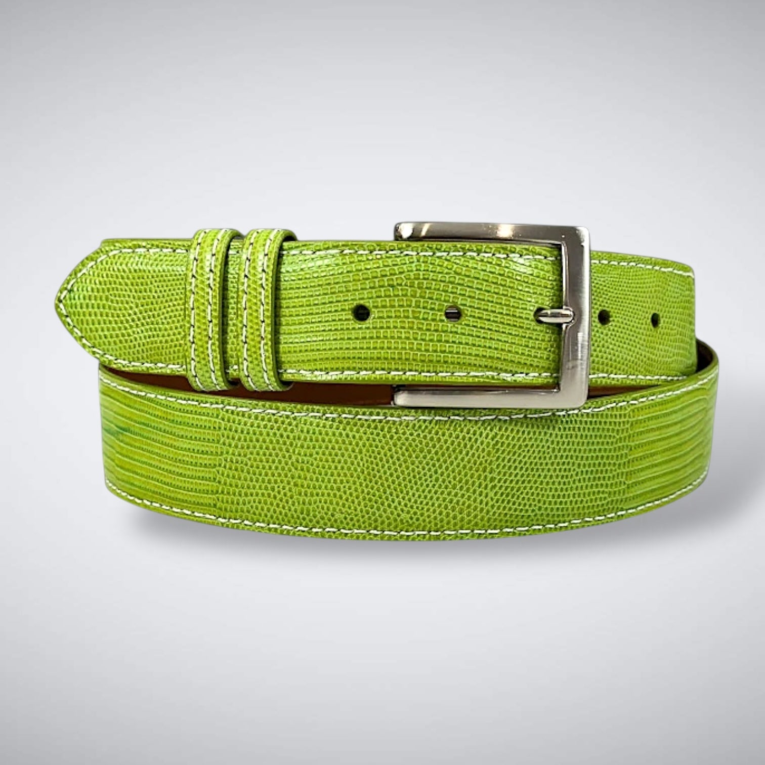 Lizard Belt Lime | Jacob Hill Leather Lizard Belt Lime | Jacob Hill Leather