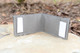 Alligator Cash Cover: Matte Grey w/ white stitch