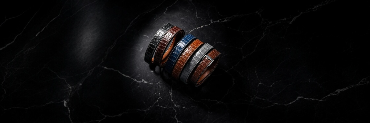 Glazed Alligator Belt Collection