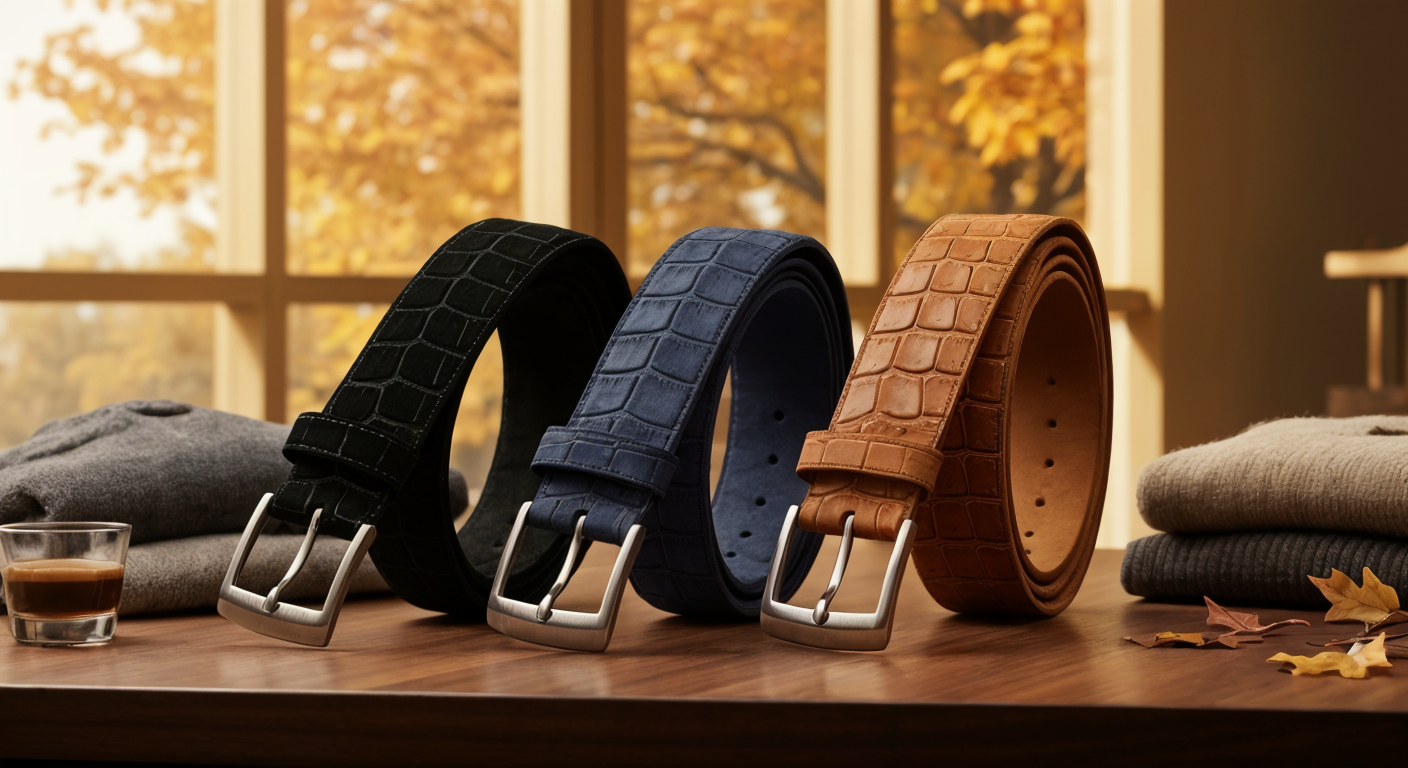 Suede Alligator Belts