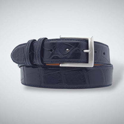 American Matte Alligator Belt One Piece: Navy