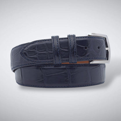 American Matte Alligator Belt One Piece: Navy