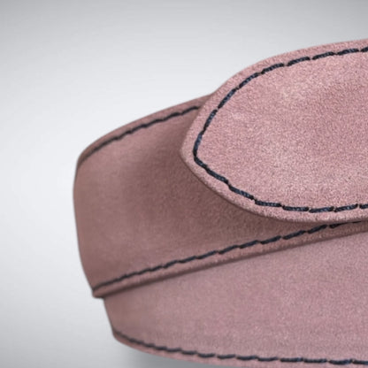 Ready To Ship Italian Calf Suede Belt: Amaranth (1.5 Width)