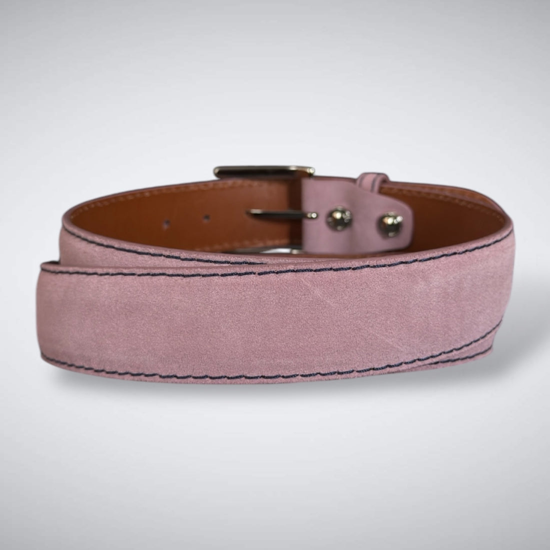 Ready To Ship Italian Calf Suede Belt: Amaranth (1.5 Width)