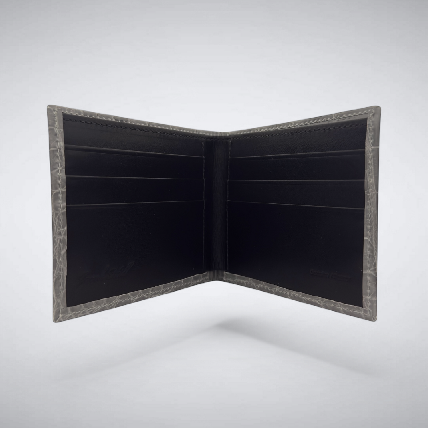 Aspen – Glacier Grey Alligator Wallet