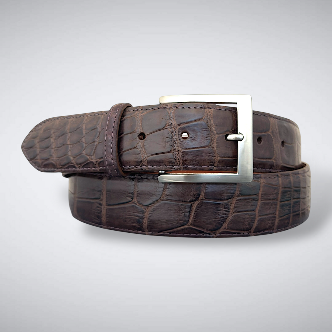Atelier Brunello Matte Alligator Belt – Single Piece