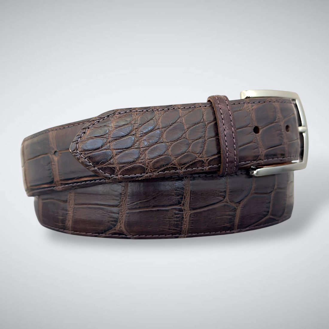 Atelier Brunello Matte Alligator Belt – Single Piece