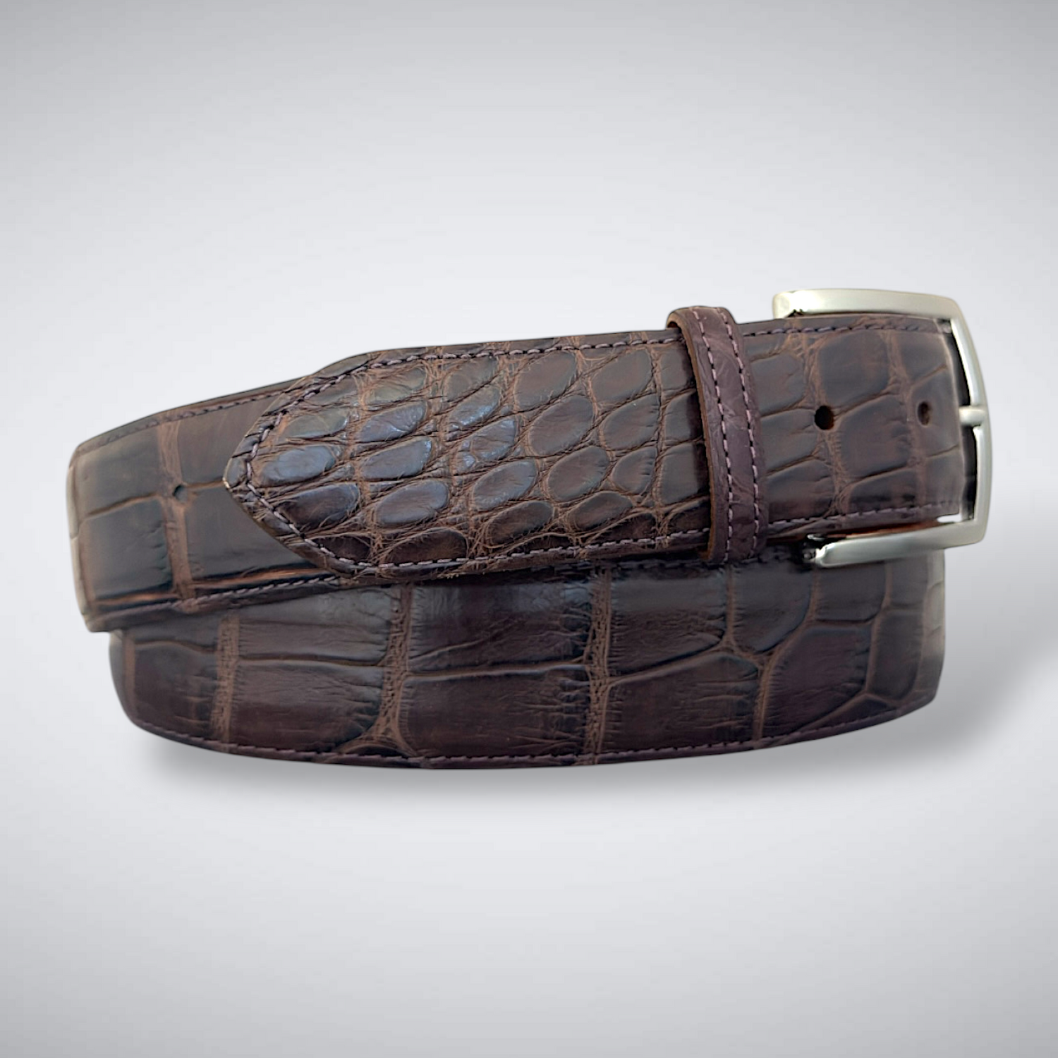 Atelier Brunello Matte Alligator Belt – Single Piece