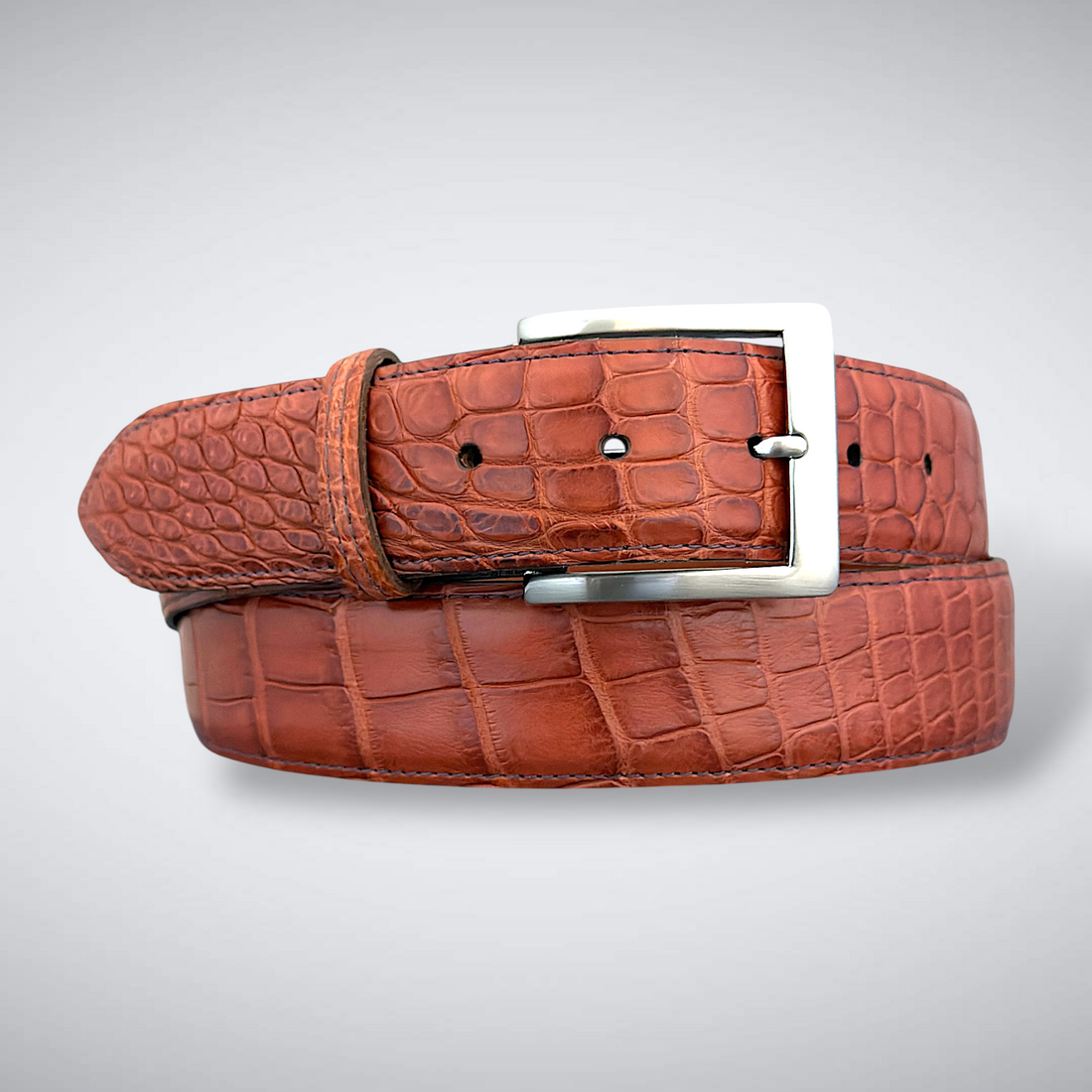 Matte Single-Piece American Alligator Belt – Atelier Cognac