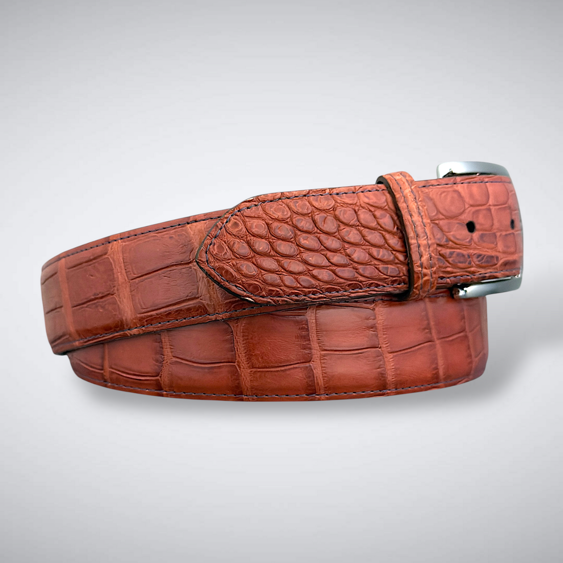 Matte Single-Piece American Alligator Belt – Atelier Cognac