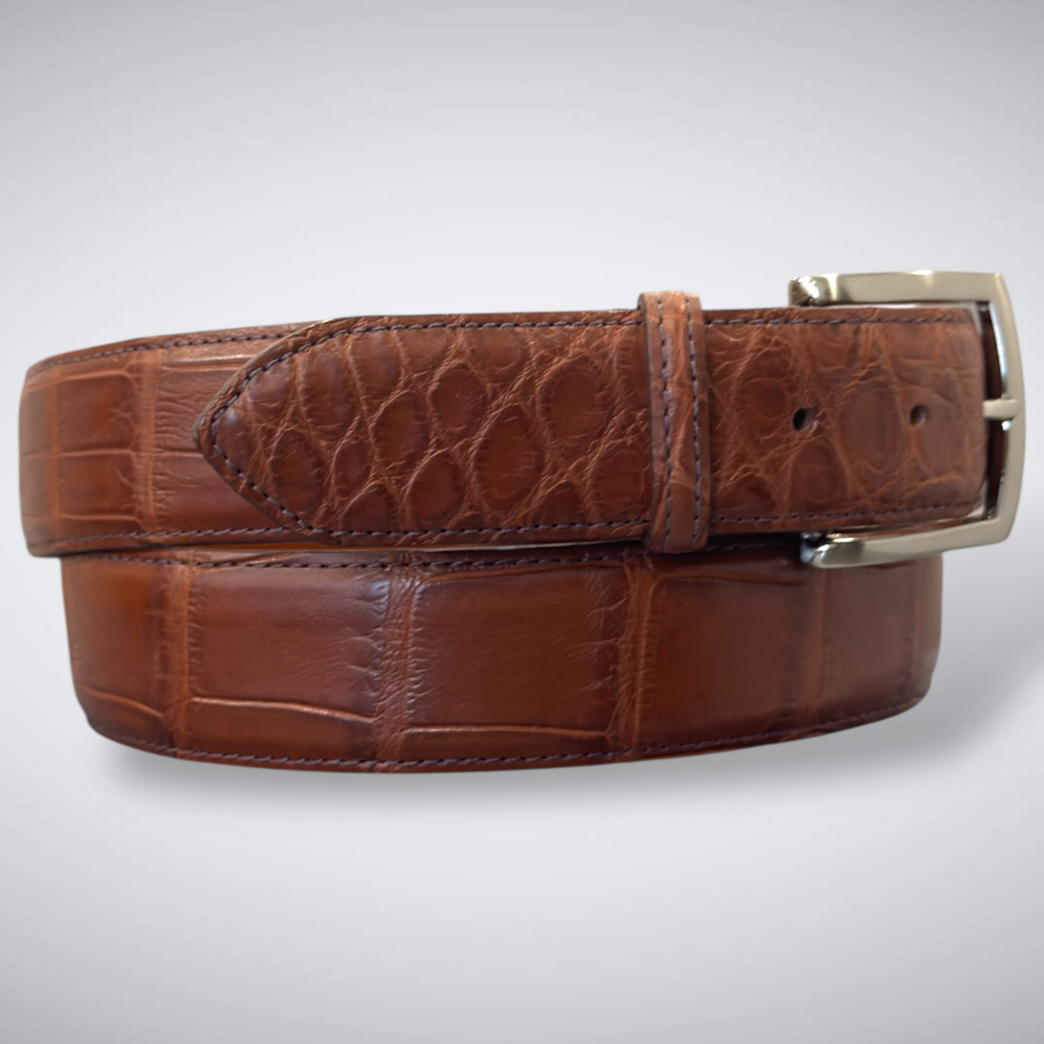 Matte Single-Piece American Alligator Belt – Atelier Tobacco