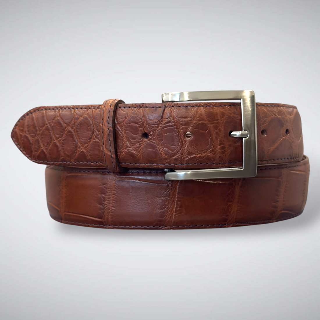Matte Single-Piece American Alligator Belt – Atelier Tobacco
