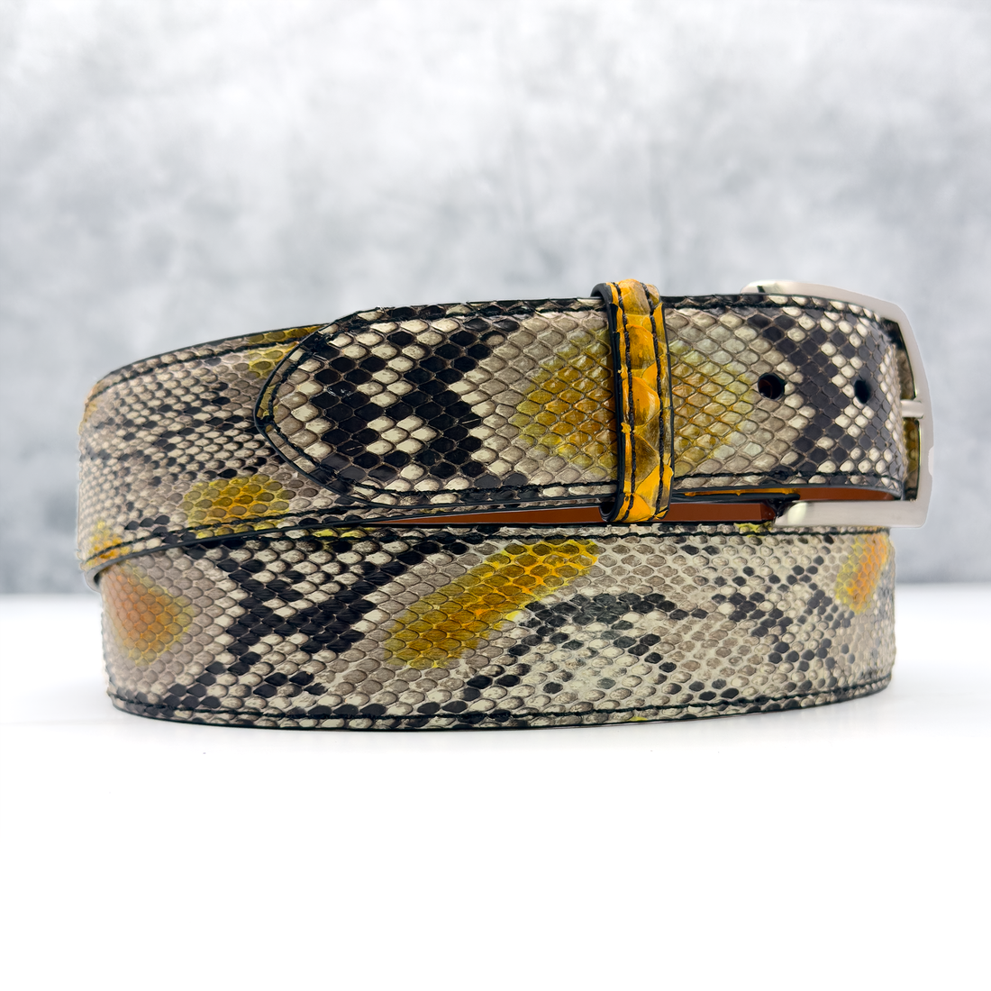 Ready To Ship Python Belt: Autumn  Desert Strike  (1.5&quot; Width)