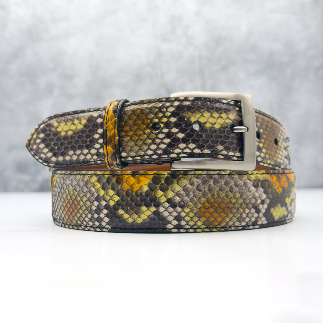 Ready To Ship Python Belt: Autumn Heat (1.5&quot; Width)