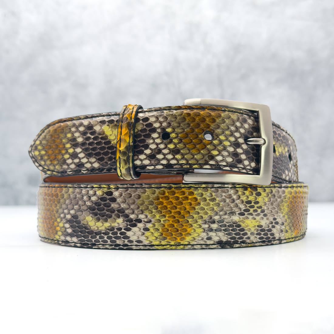 Ready To Ship Python Belt: Autumn Bite (1.5&quot; Width)