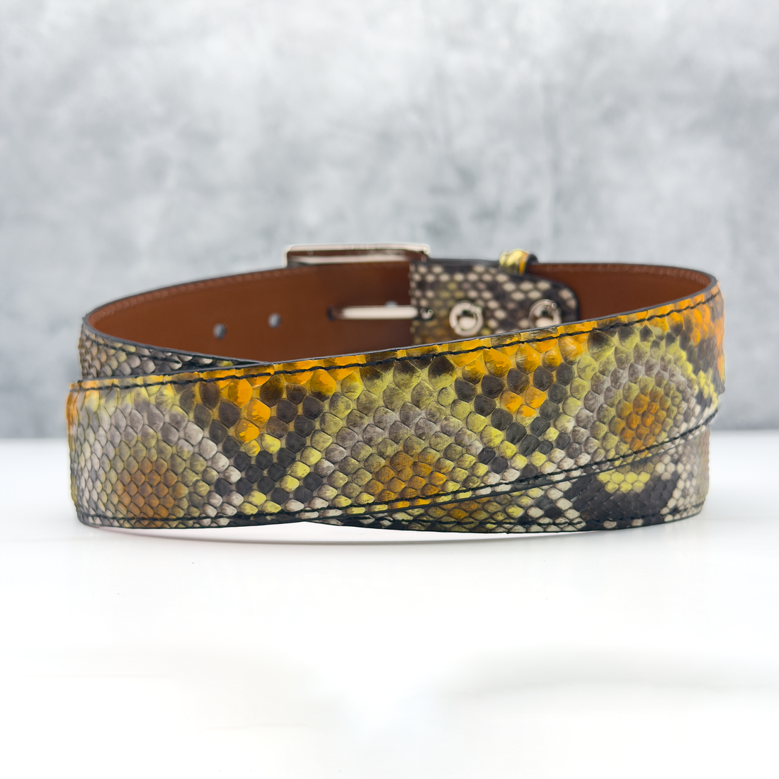 Ready To Ship Python Belt: Autumn Heat (1.5&quot; Width)