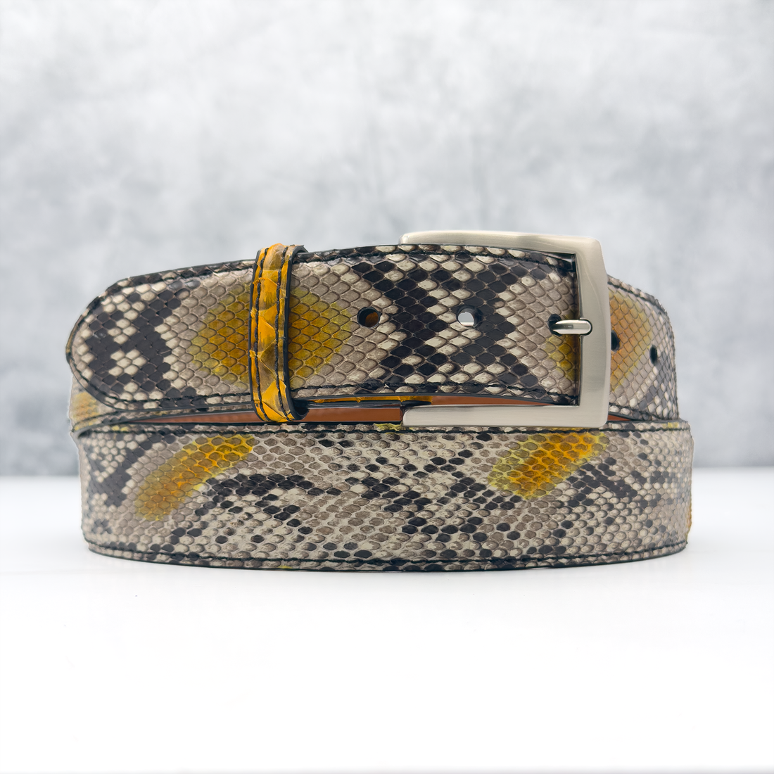 Ready To Ship Python Belt: Autumn  Desert Strike  (1.5&quot; Width)