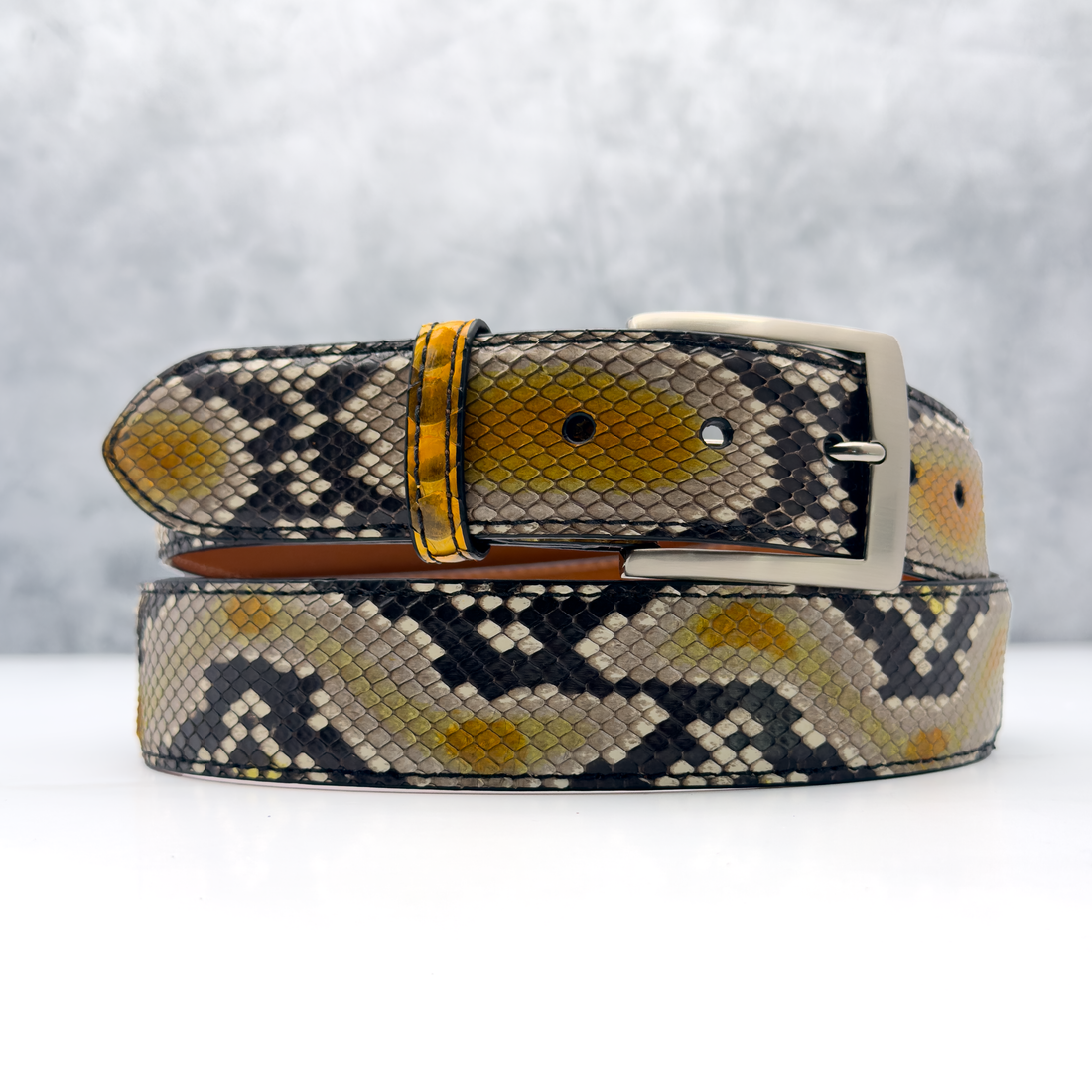 Ready To Ship Python Belt: Autumn Strike  (1.5&quot; Width)