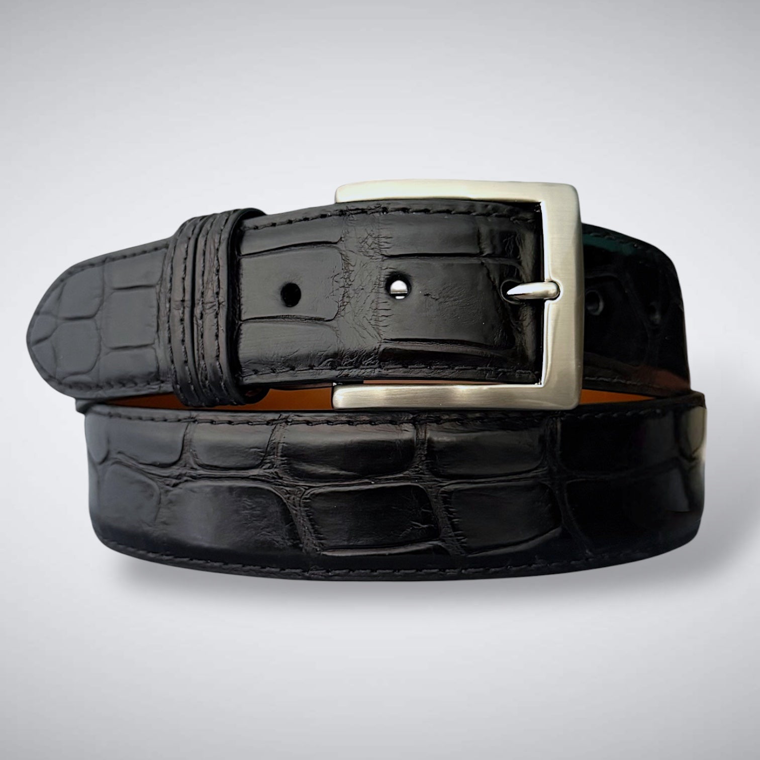 Ready To Ship One Piece Alligator Belt: Bethpage Black