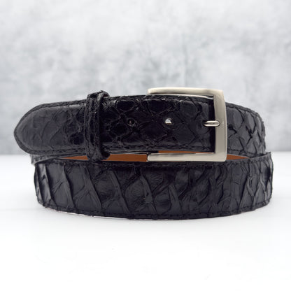 Ready To Ship Pirarucu Belt: Black