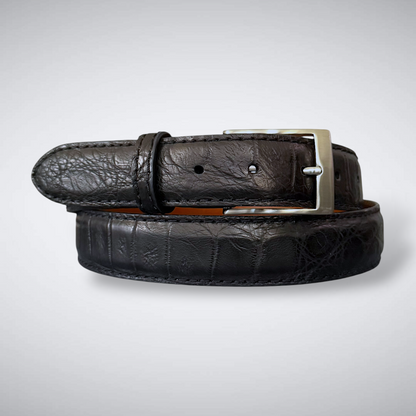 Ravencrest Noir Alligator Belt (black, 1 3/8&quot; wide)