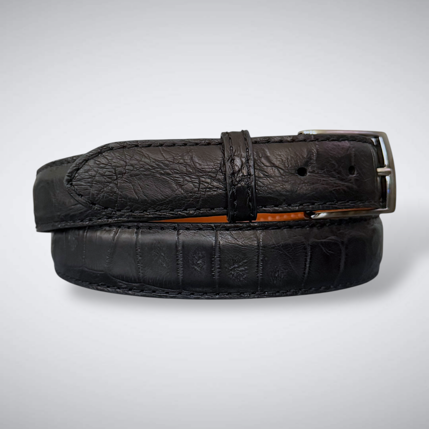 Ravencrest Noir Alligator Belt (black, 1 3/8&quot; wide)