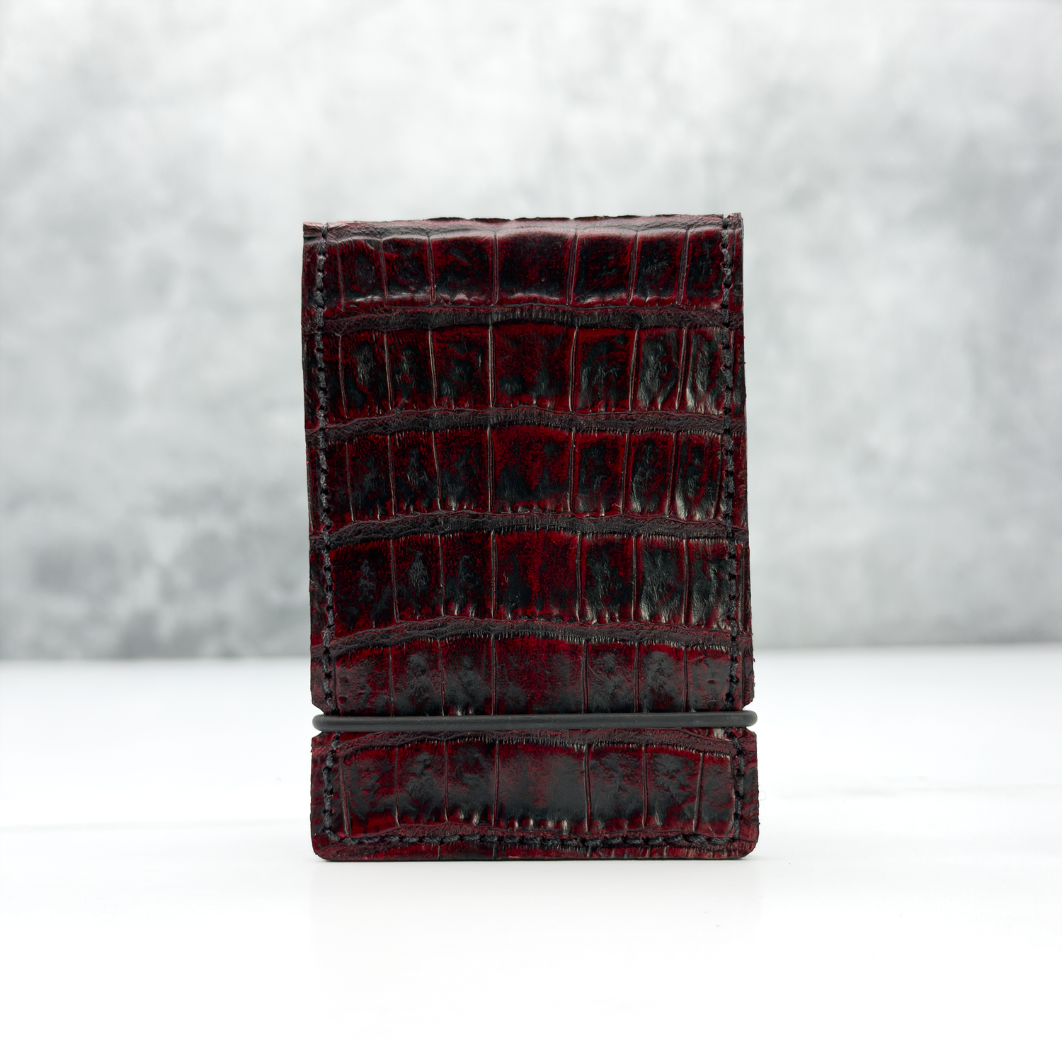 Argentine Crocodile Cash Cover: Crimson Noir