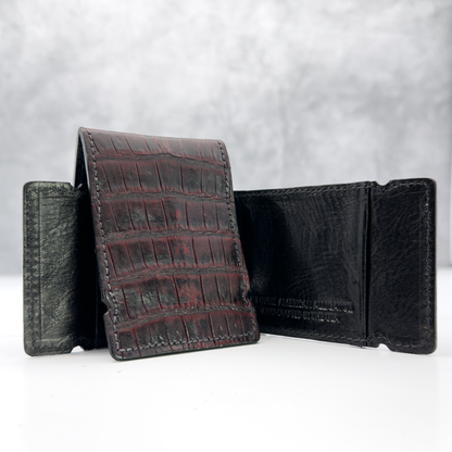 Argentine Crocodile Cash Cover: Crimson Noir