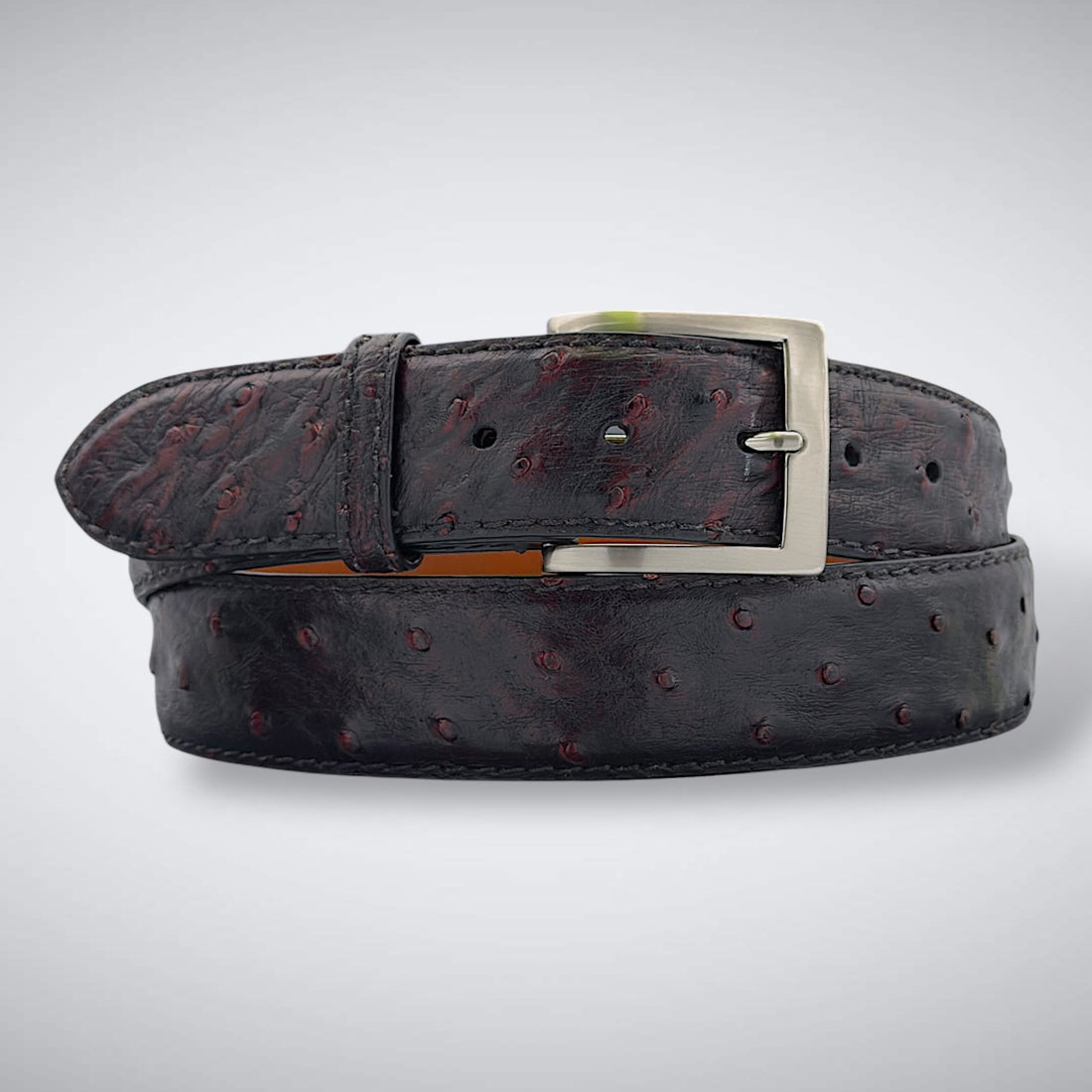 Ostrich Quill Belt: Black Cherry