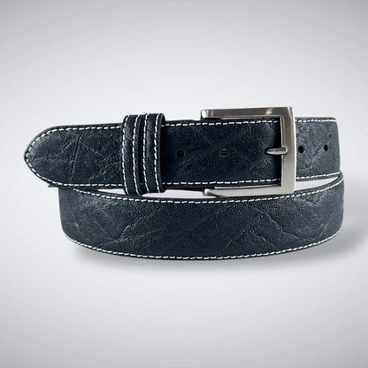 Kariba Elephant Belt (Black White Stitch)