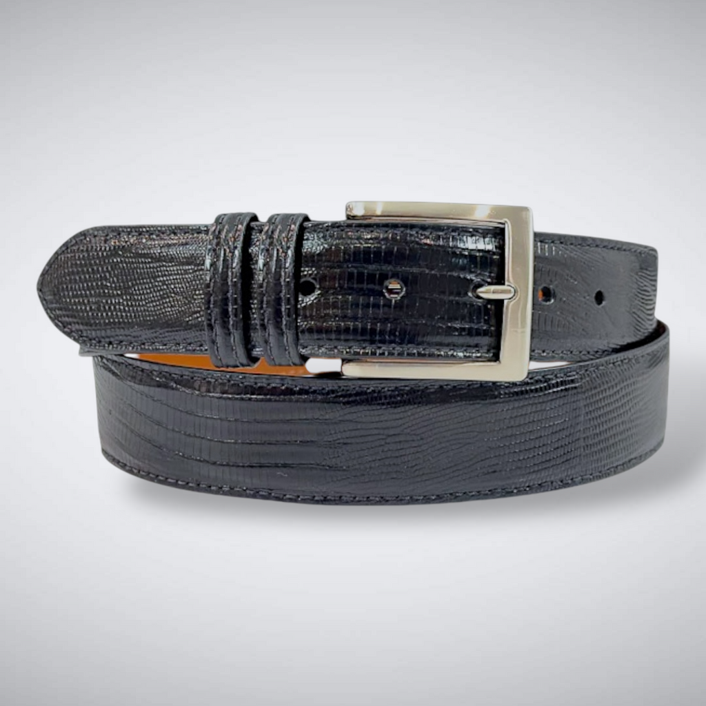 Lizard Belt — Black | Polished