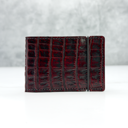 Argentine Crocodile Cash Cover: Crimson Noir