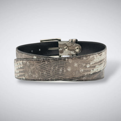 Lizard Belt: Marked Black White