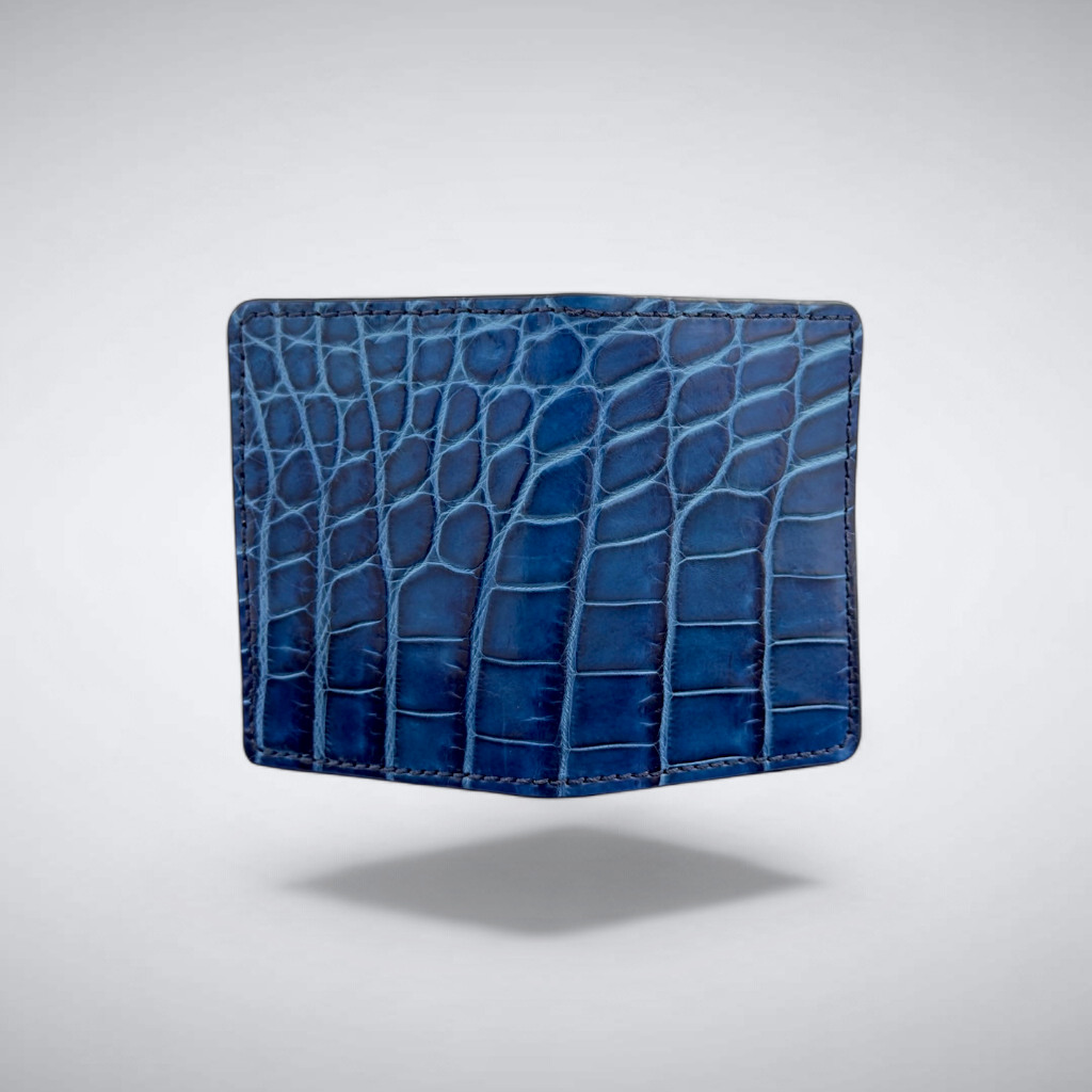 The Knox – Nile Crocodile Slim Card Case | Blue Ice