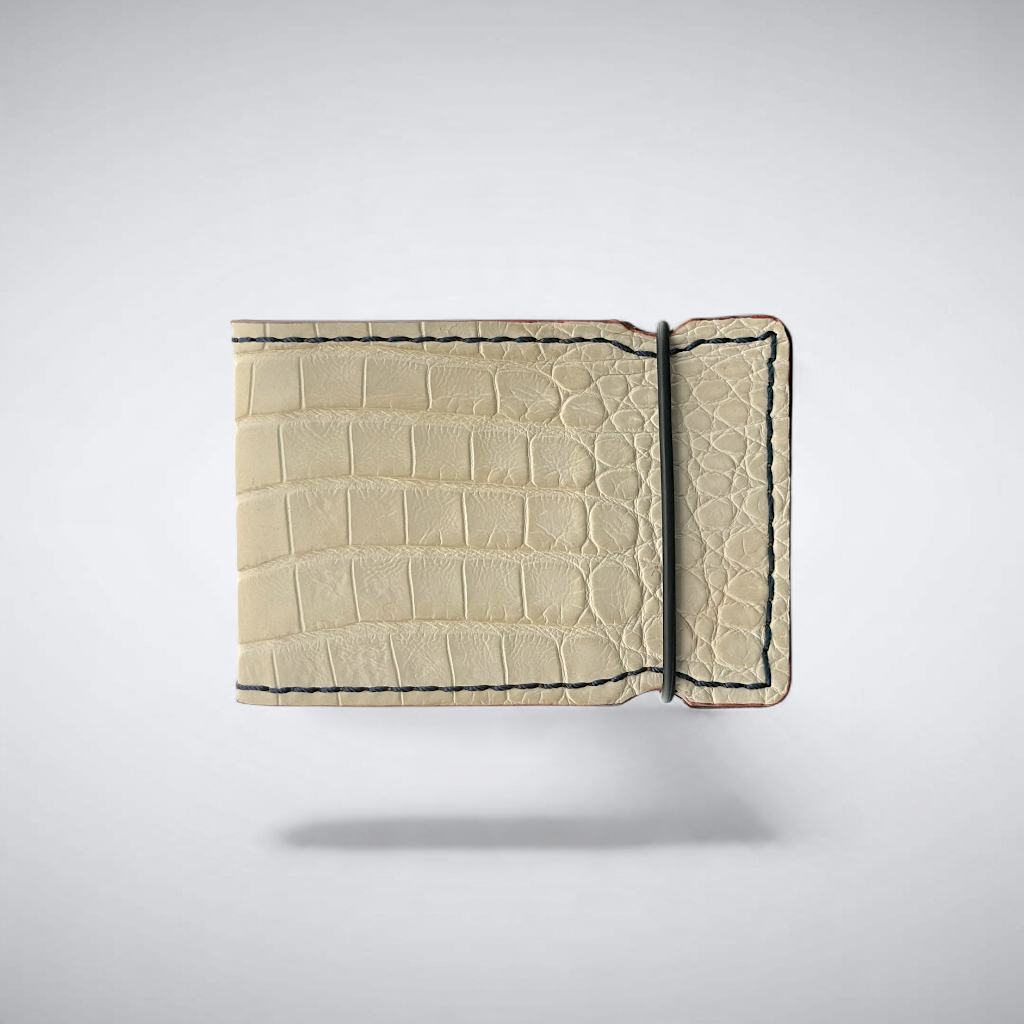 Caiman Crocodile Cash Cover — Bone