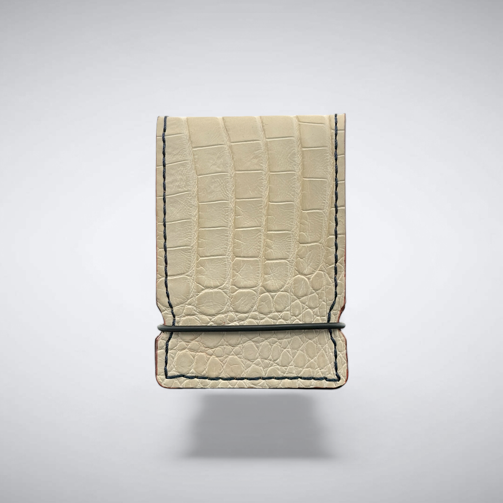 Caiman Crocodile Cash Cover — Bone