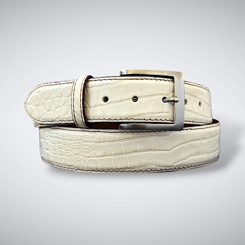 Caiman Belt — Bone | Tonal