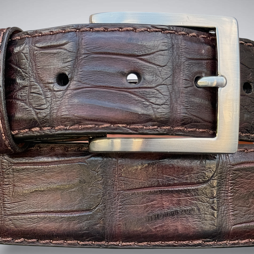 Caiman Belt — Brown | Tail Cut
