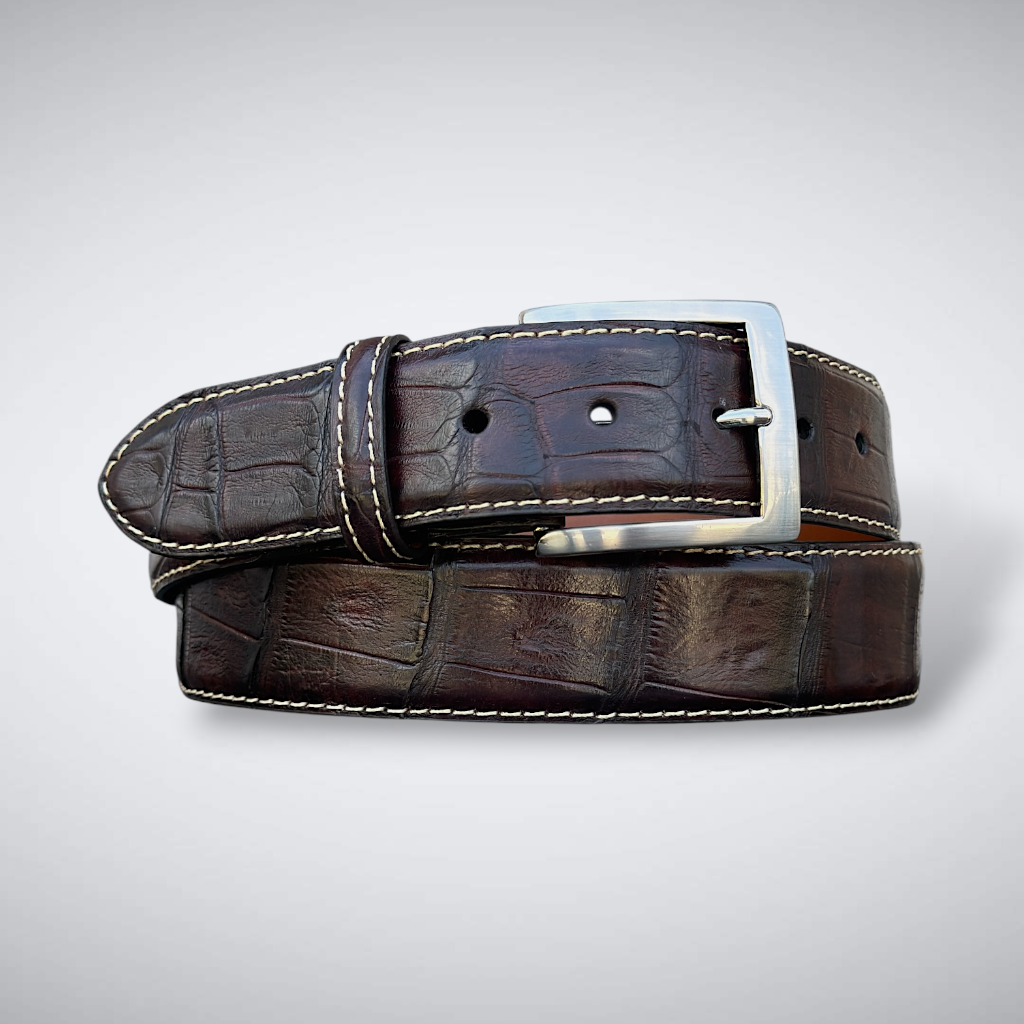 Caiman Belt — Brown | Tail Cut