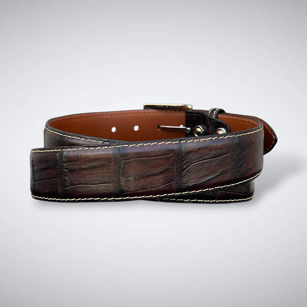 Caiman Belt — Brown | Tail Cut