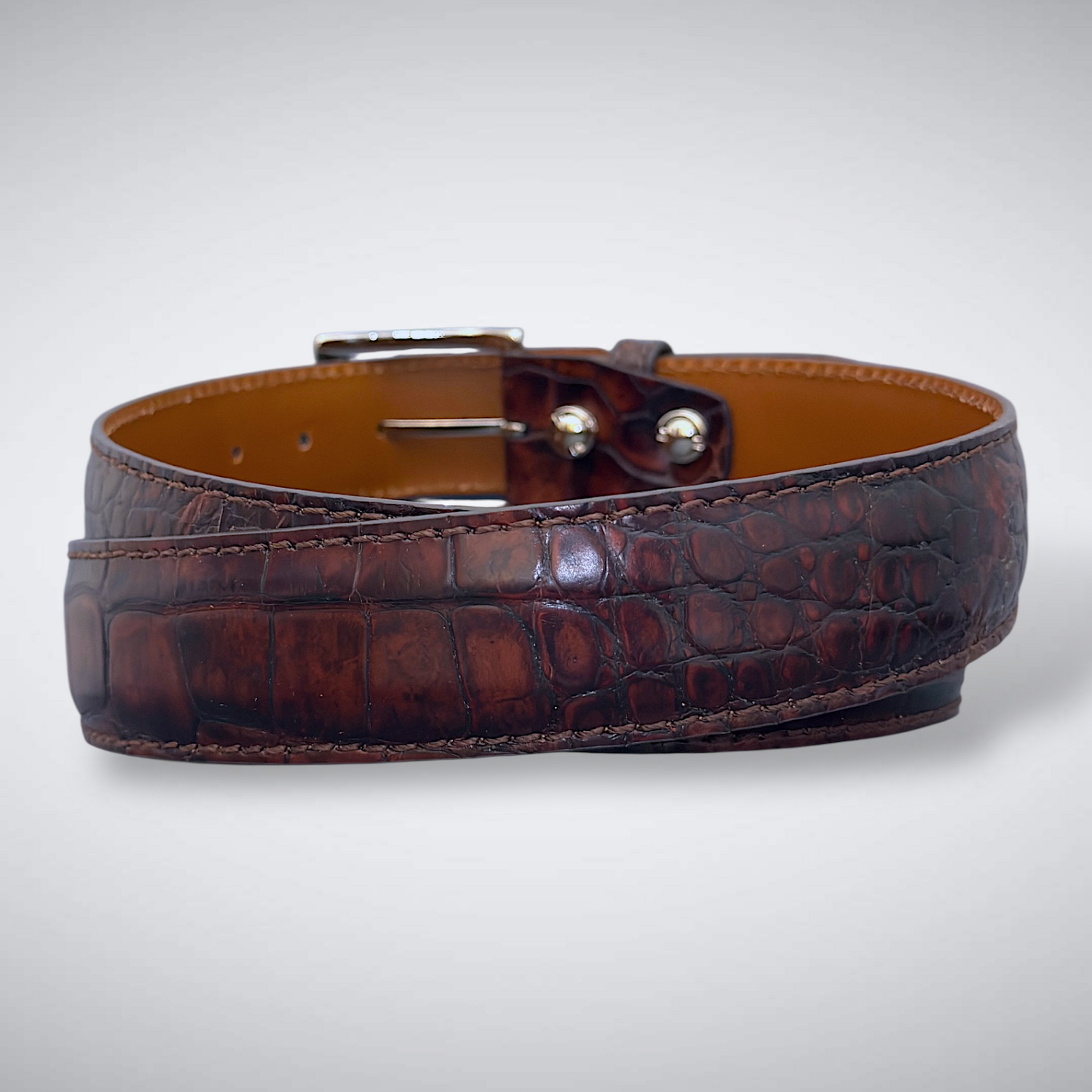 Matte Single-Piece American Alligator Belt – Atelier Marron
