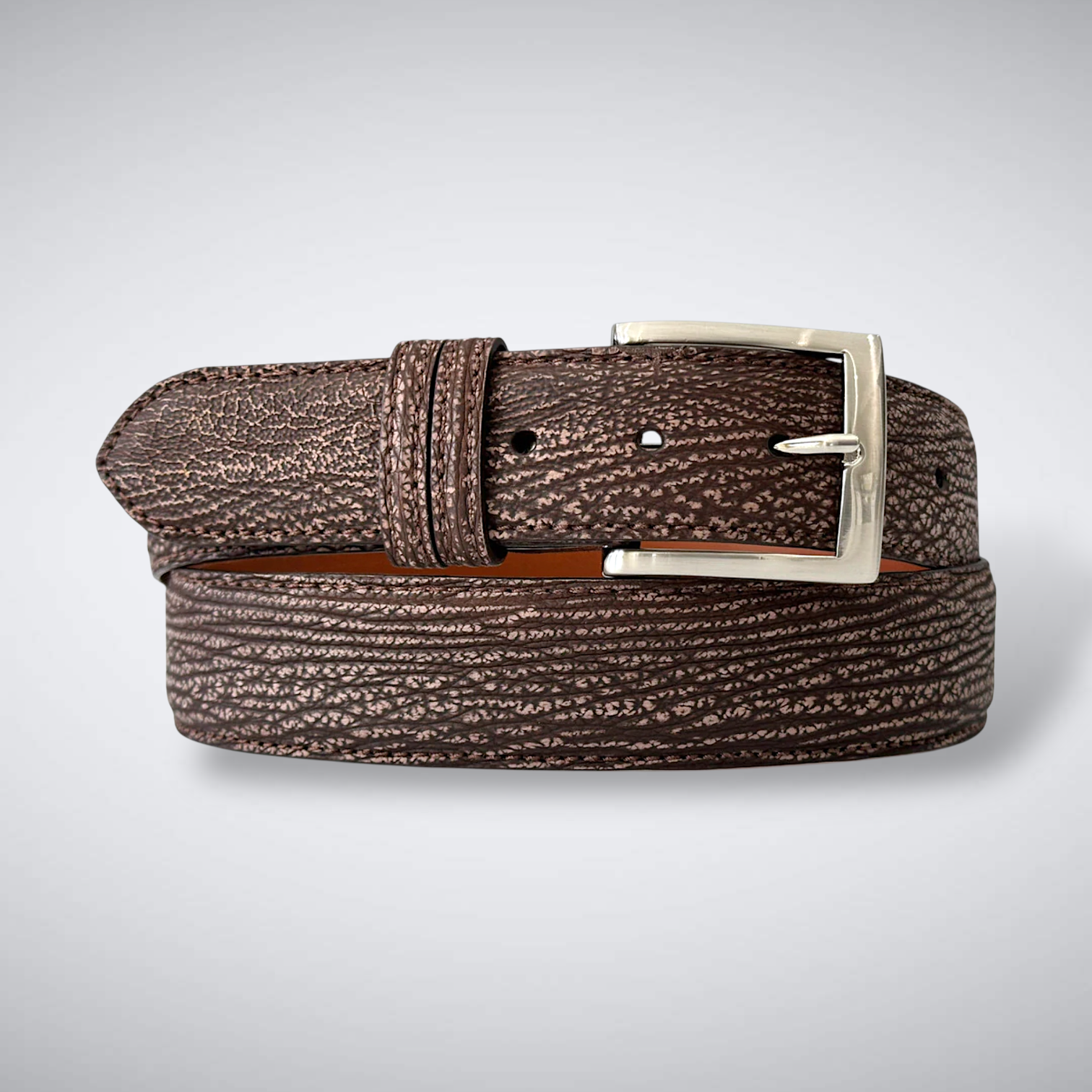 Shark Suede Belt: Brown