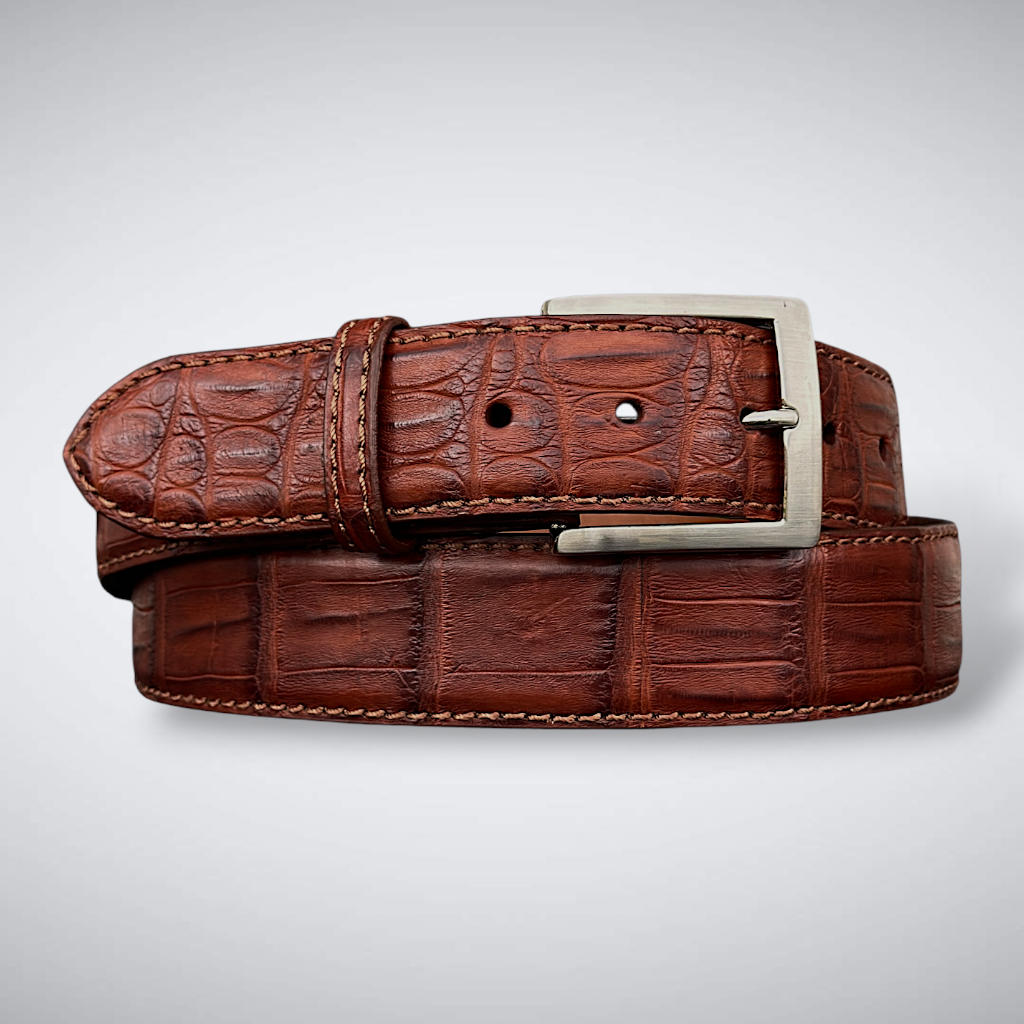 Caiman Belt — Dark Cognac | Tail | Tonal