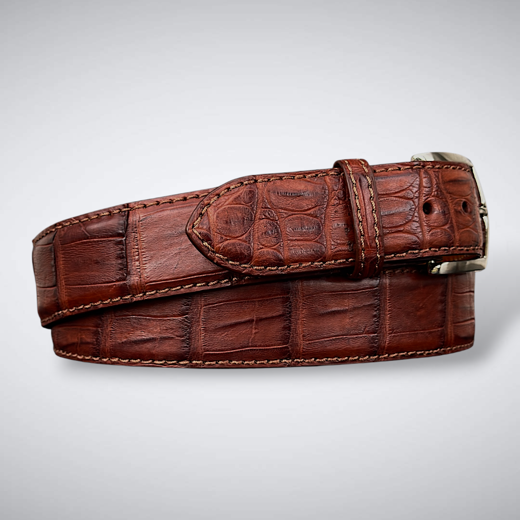 Caiman Belt — Dark Cognac | Tail | Tonal