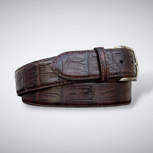 Matte Caiman Brown Custom Belt