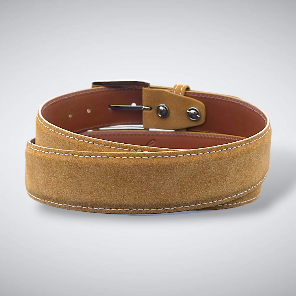 Calf Belt —  Camel | Suede